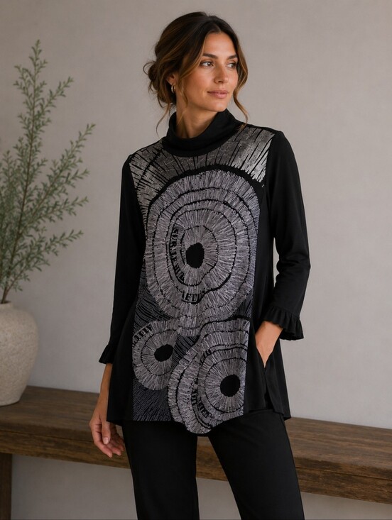 Tokuko 1er Vol Dresses & Skirts - Tokuko 1er Vol tunic geometric design dress - size 4 (U.S.) Black – used
